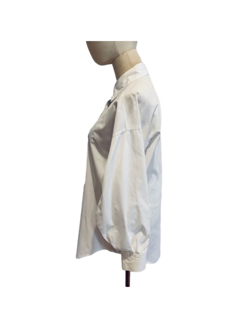 90s COTTON WHITE BLOUSE W COLORFUL SCOTTISH THEME APPLIQUES SHORT BISHOP SLEEVES - Picture 8 of 10